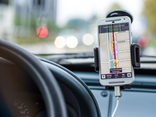 Delivery Driver Safe GPS Usage